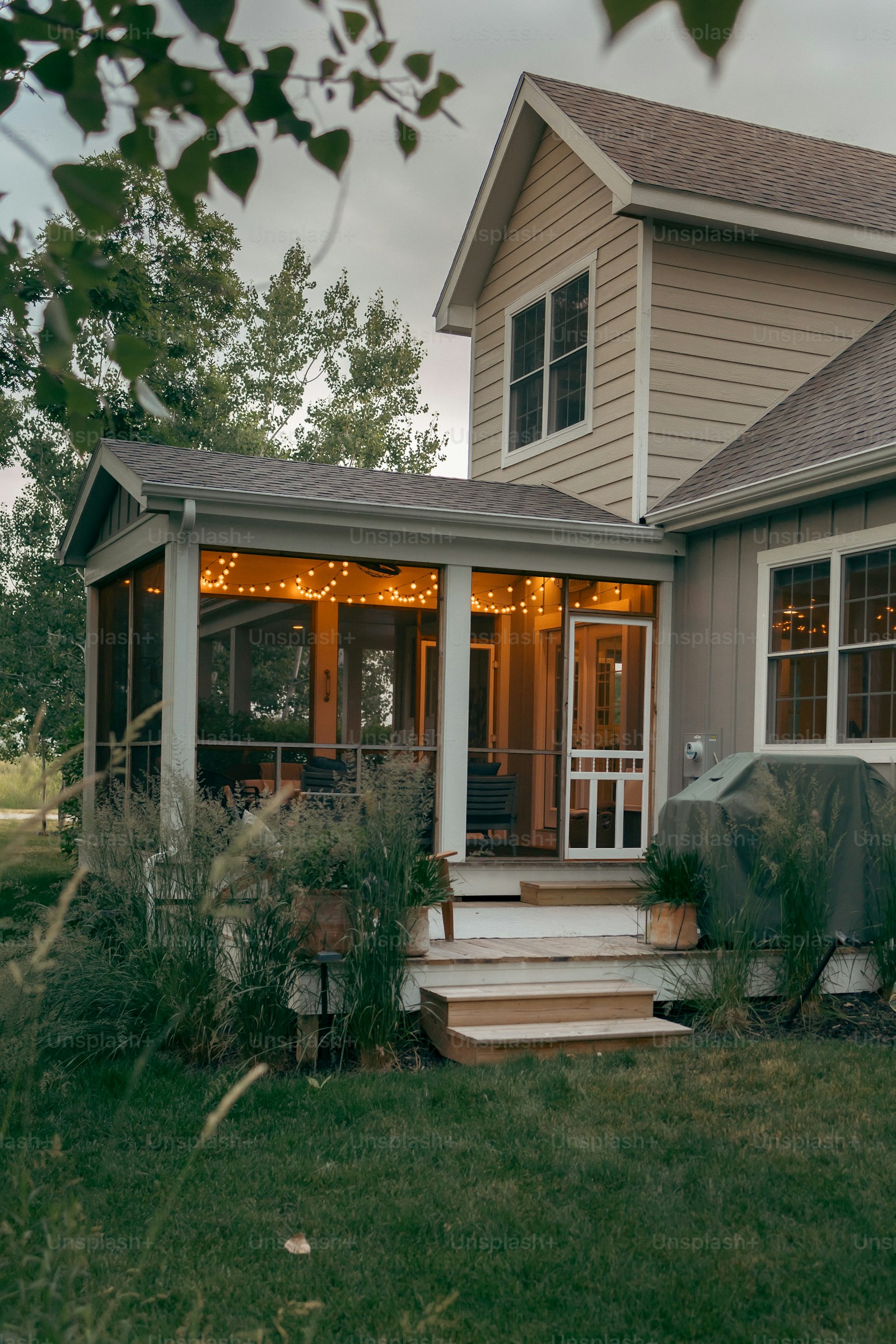 Pergola and outdoor kitchen